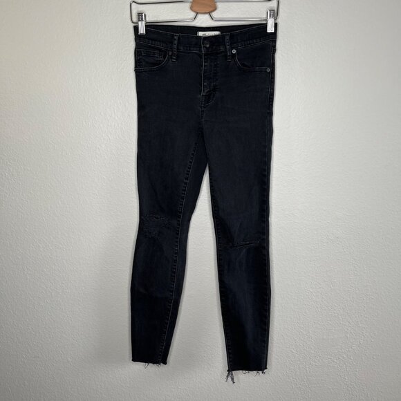 Madewell Womens Black Denim 9" High-Riser Skinny Skinny Jeans Size 26 - Picture 6 of 12